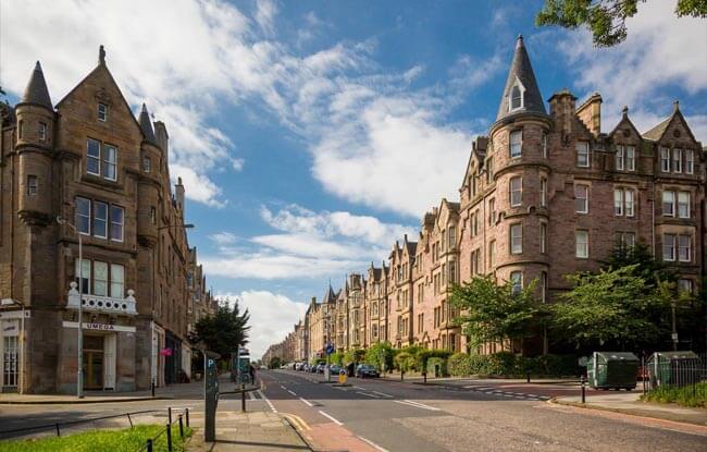 Street of the Southside in Edinburgh