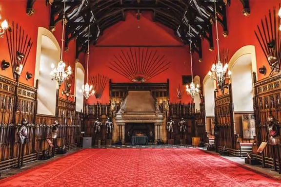 El Gran Salón dentro del castillo de Edimburgo