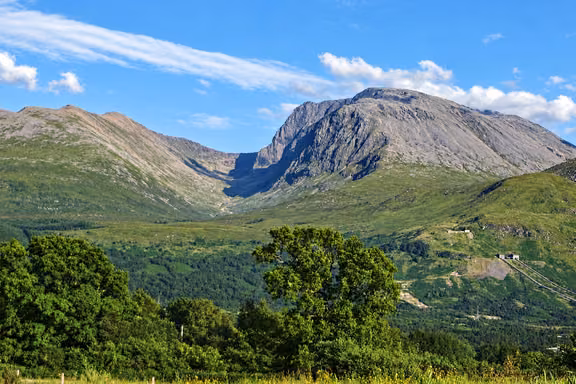 Ben Nevis rising above the Highland landscape