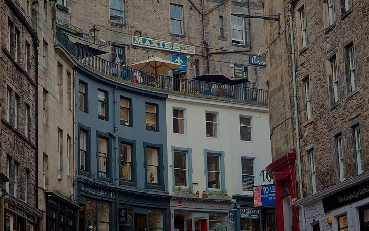 Shopping street in Edinburgh