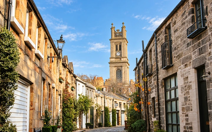 Calle de Stockbridge en Edimburgo