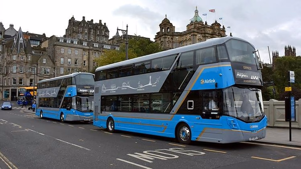 Airport bus in Edinburgh