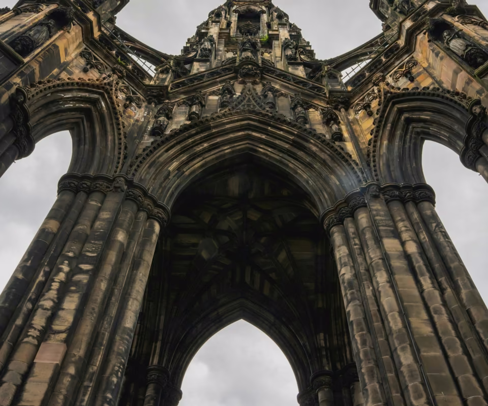 The monument in Princes Street Gardens