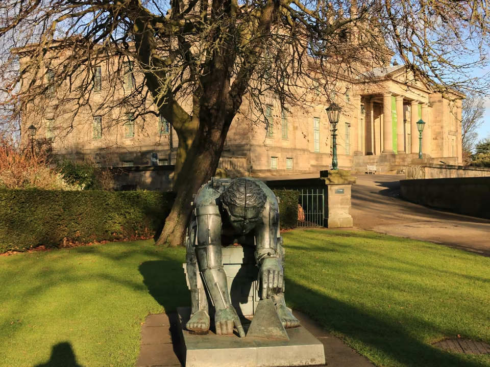 Sculpture outside the Scottish National Gallery of Modern Art