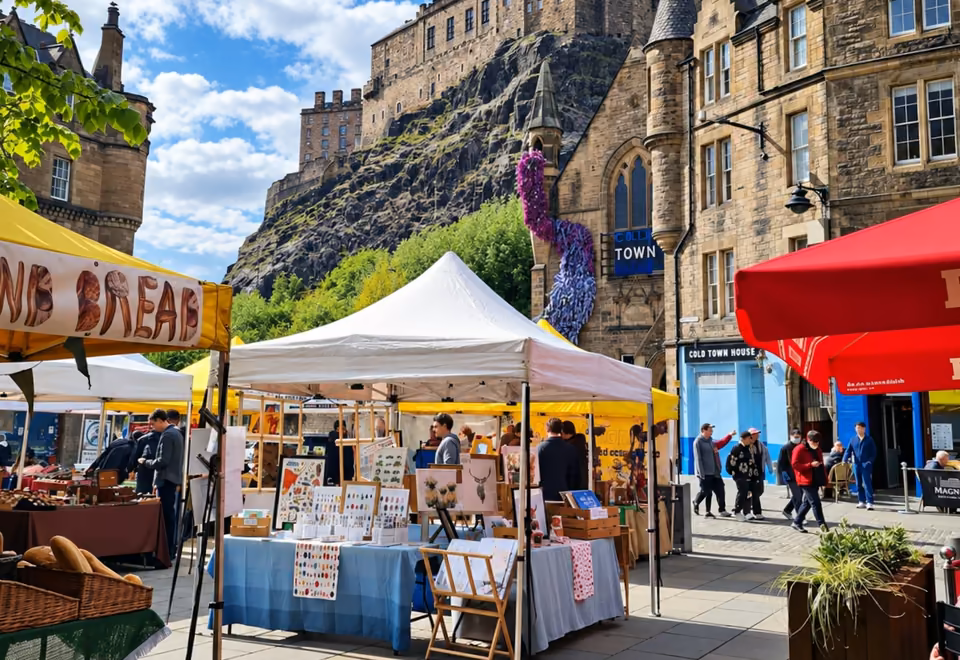 Mercadillo en Edimburgo