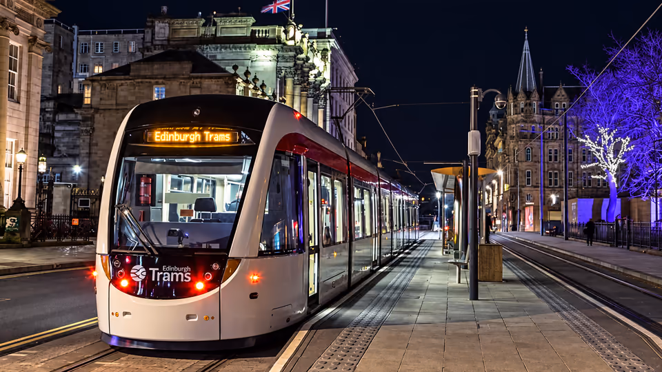 Edinburgh tram on Princes Street