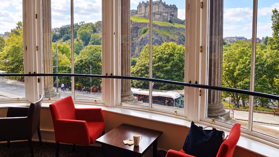 Waterstones café on Princes Street in Edinburgh