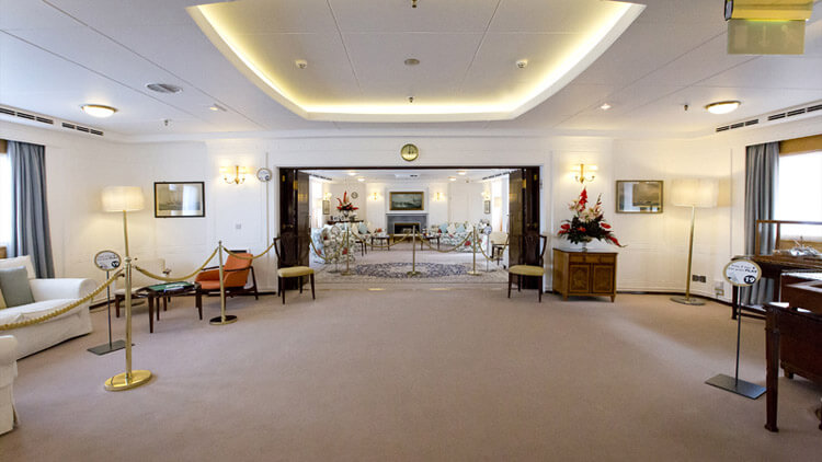 interior del Yate Real Britannia