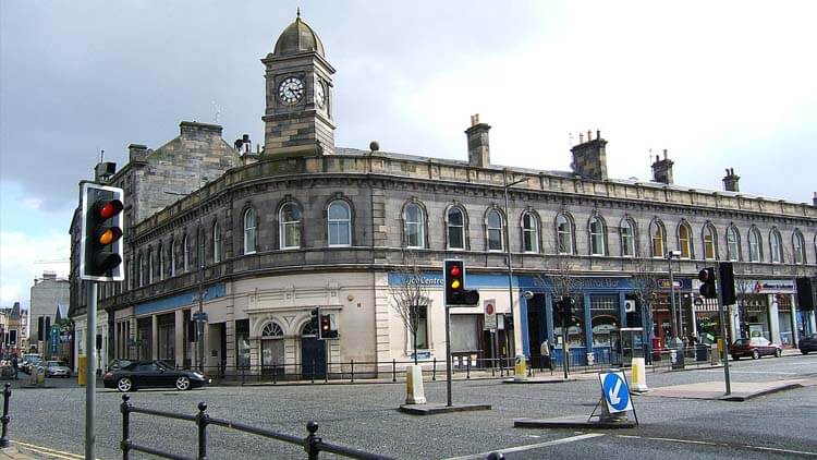 Cruce de calles en Leith