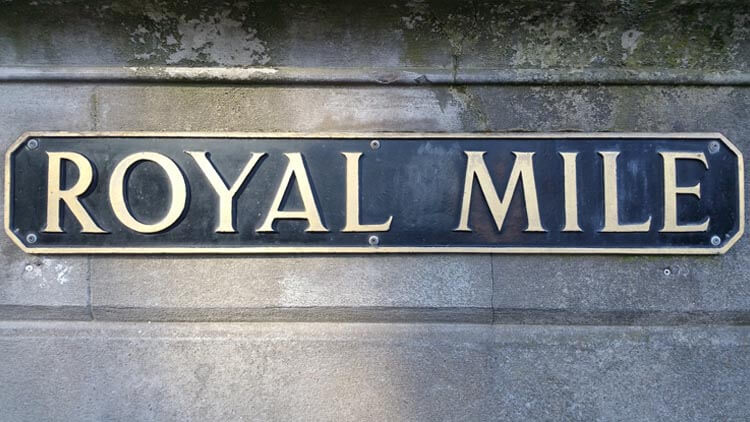 Placa de la Royal Mile